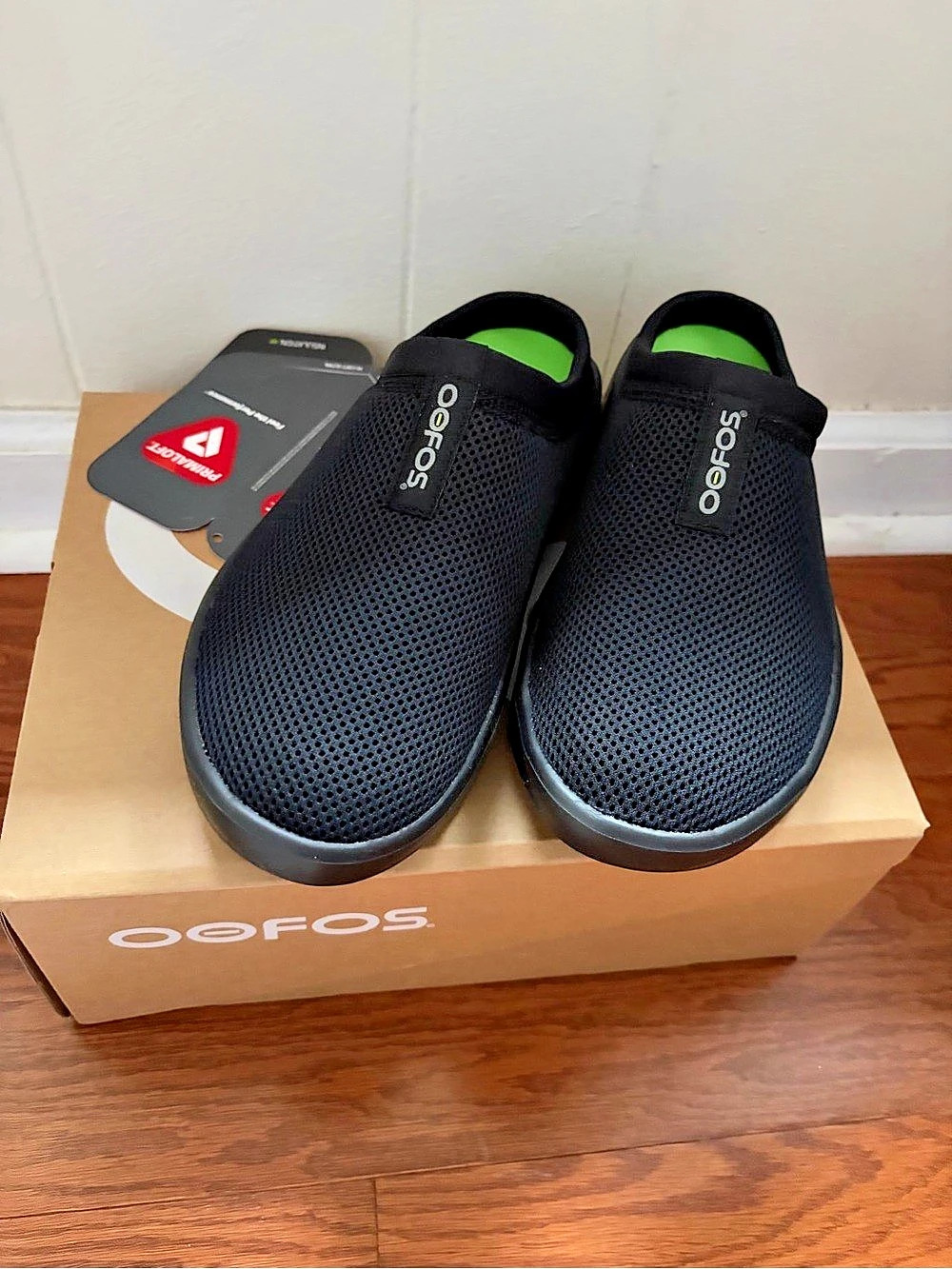 OOFOS OOcoozie Sport Mule Black Slip-On Shoes - Women’s 8